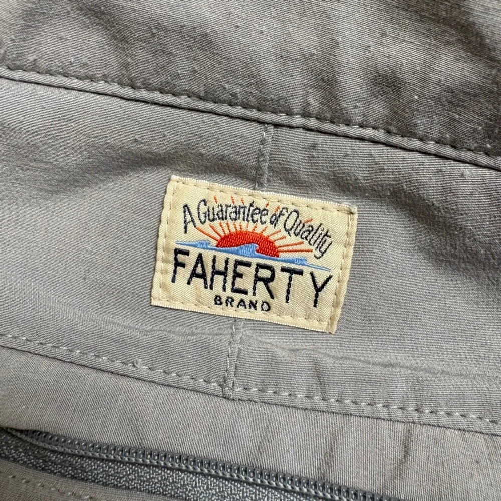 Faherty All Day Shorts Mens 33 Light Grey Hybrid Performance Stretch MSC0012